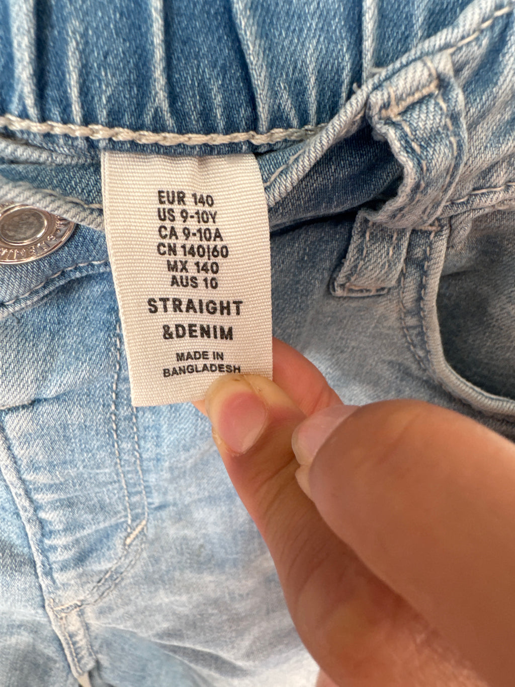 Straight & Denim Kids Light Wash Straight Leg Jeans