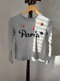 Switch Girls Size 12 Grey Marl Paris Printed Sweatshirt
