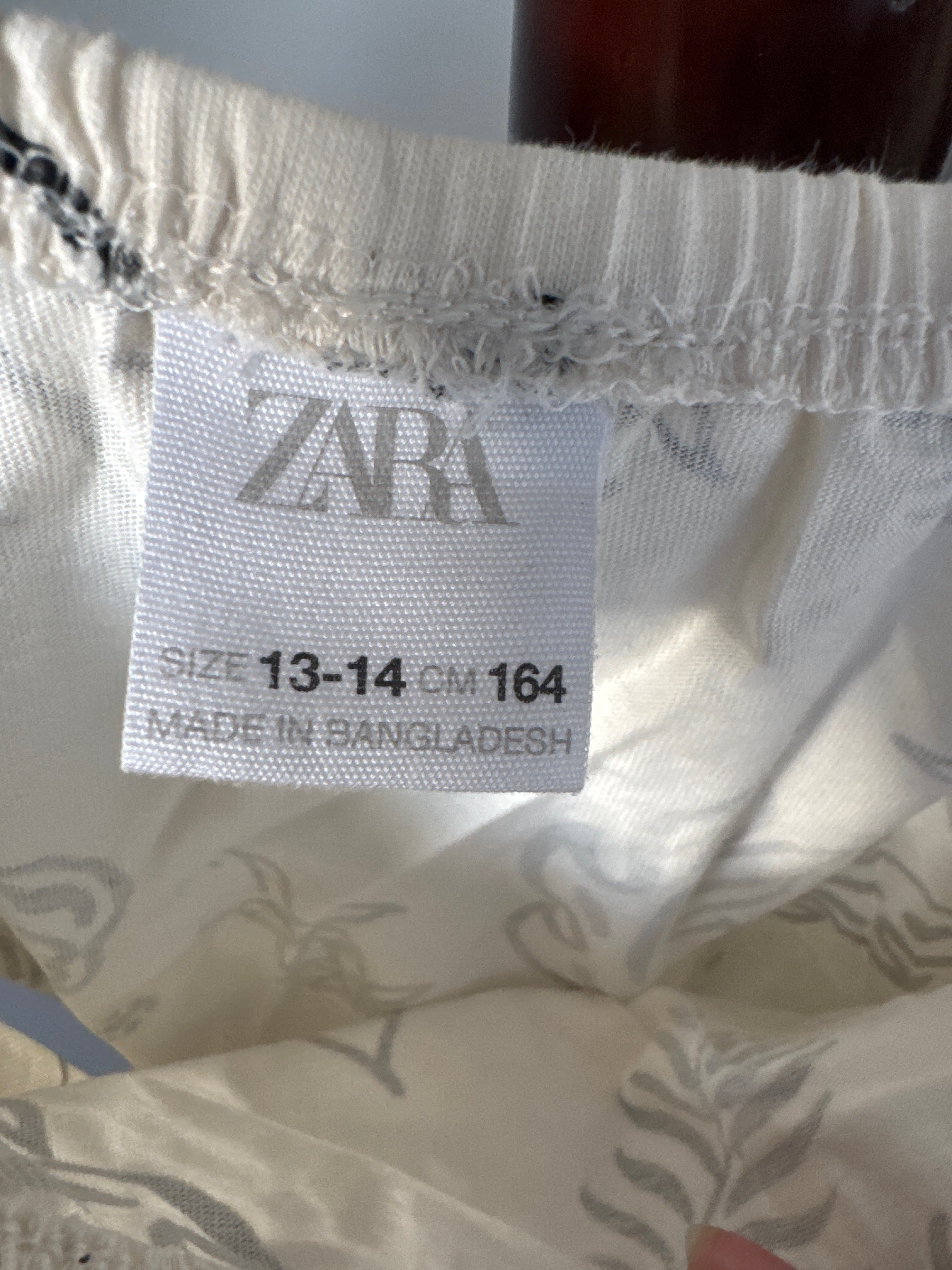 Zara Girls Size 13-14 Floral Off-The-Shoulder Top & Pants Outfit Set