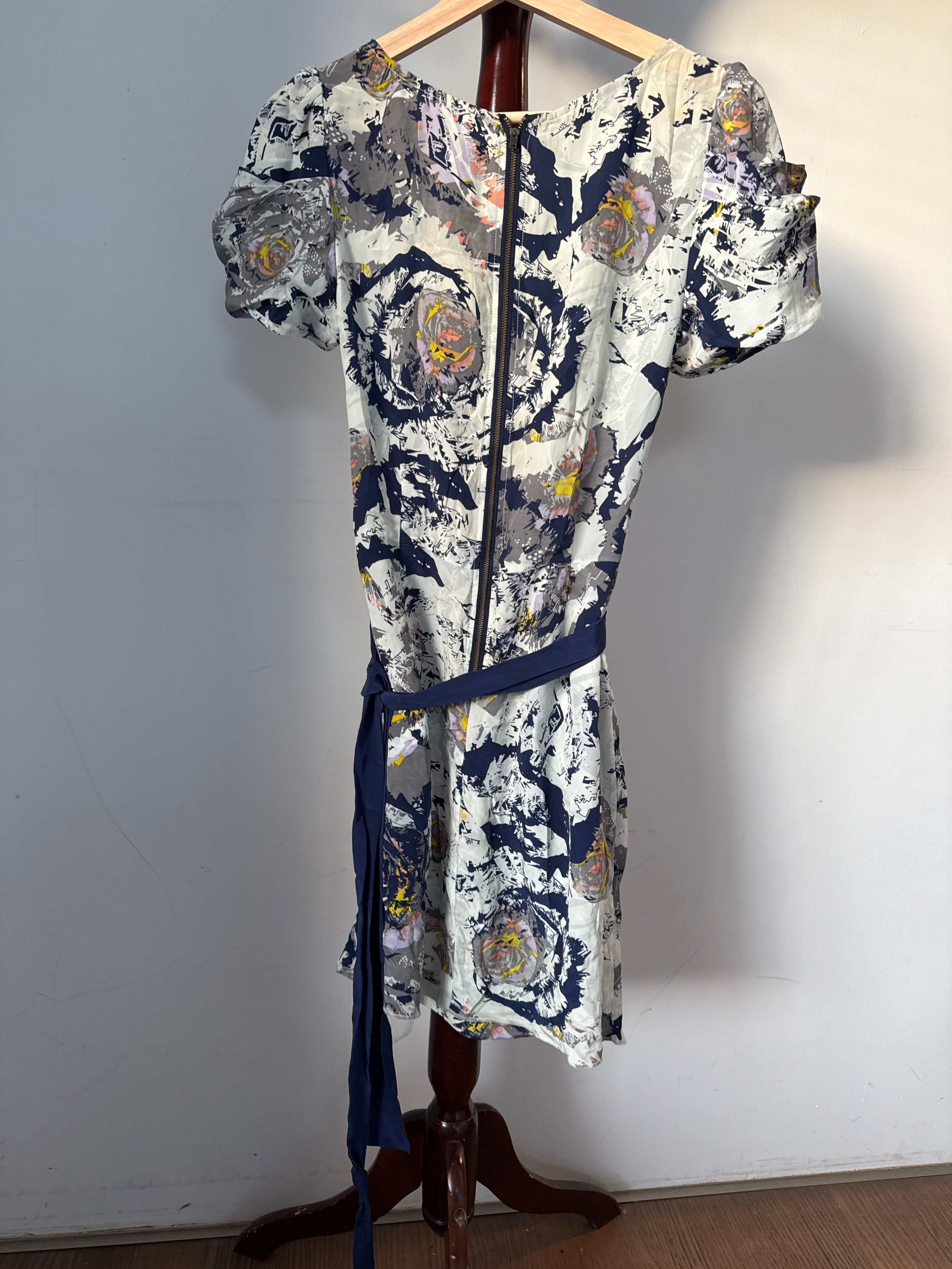 Mac  Floral Print Short Sleeve Wrap dress