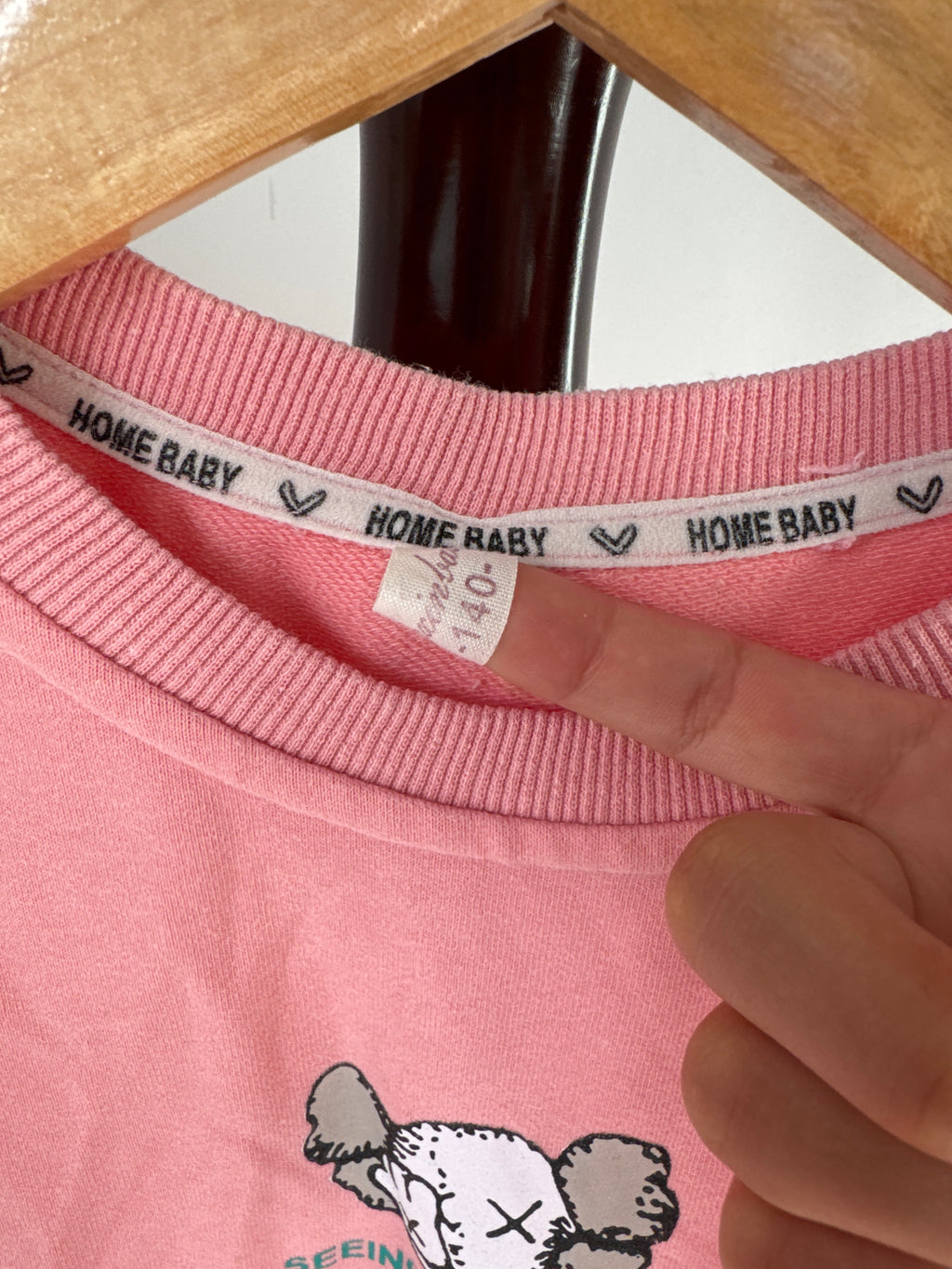 Home Baby Kids Pink Graphic Crewneck Sweatshirt