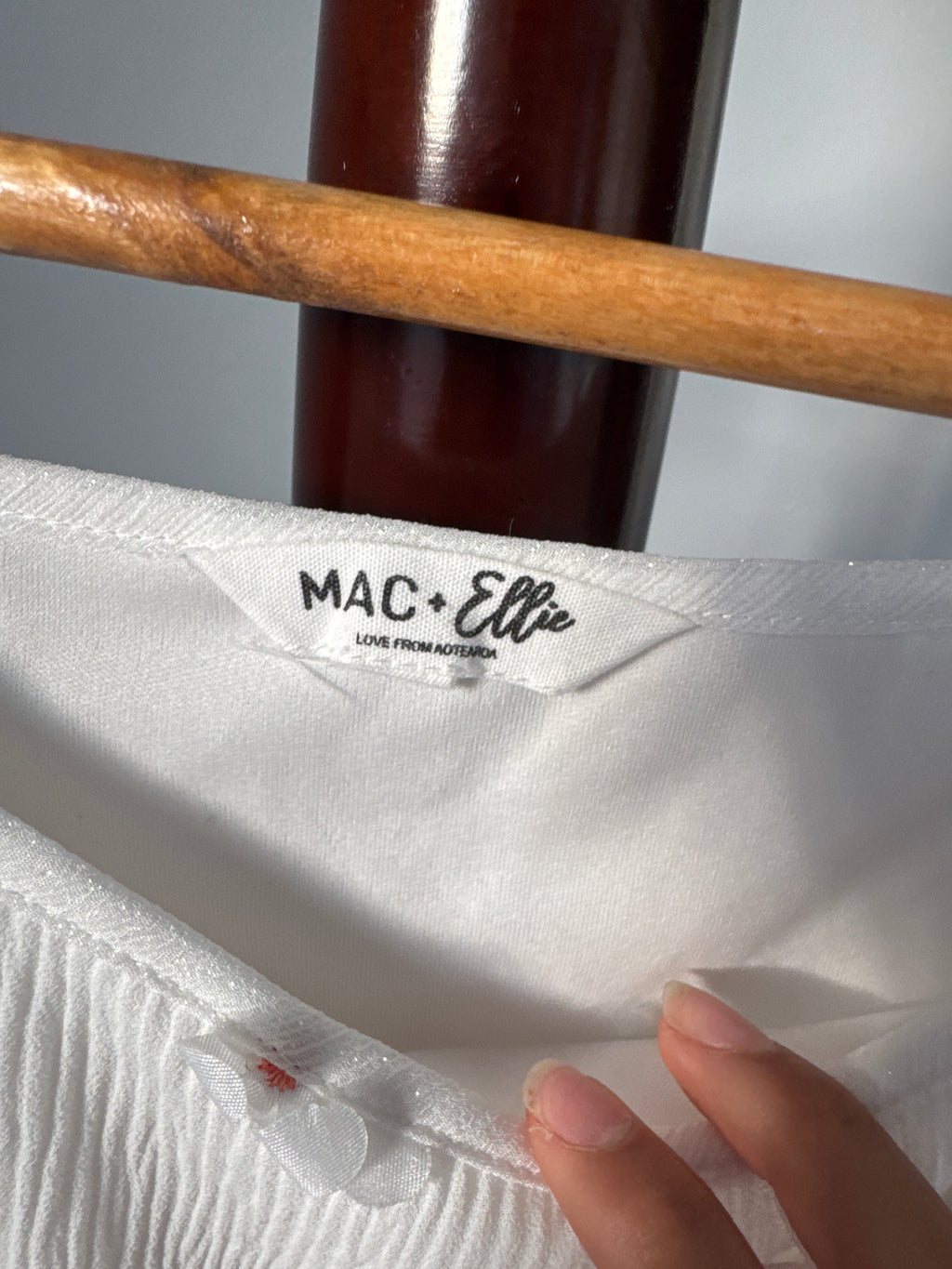 Mac + Ellie White Stripe Lace Trim Cami Top