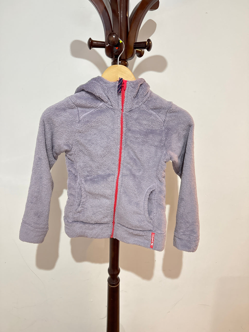 .Decathlon Kids Gray Plush Fleece Jacket