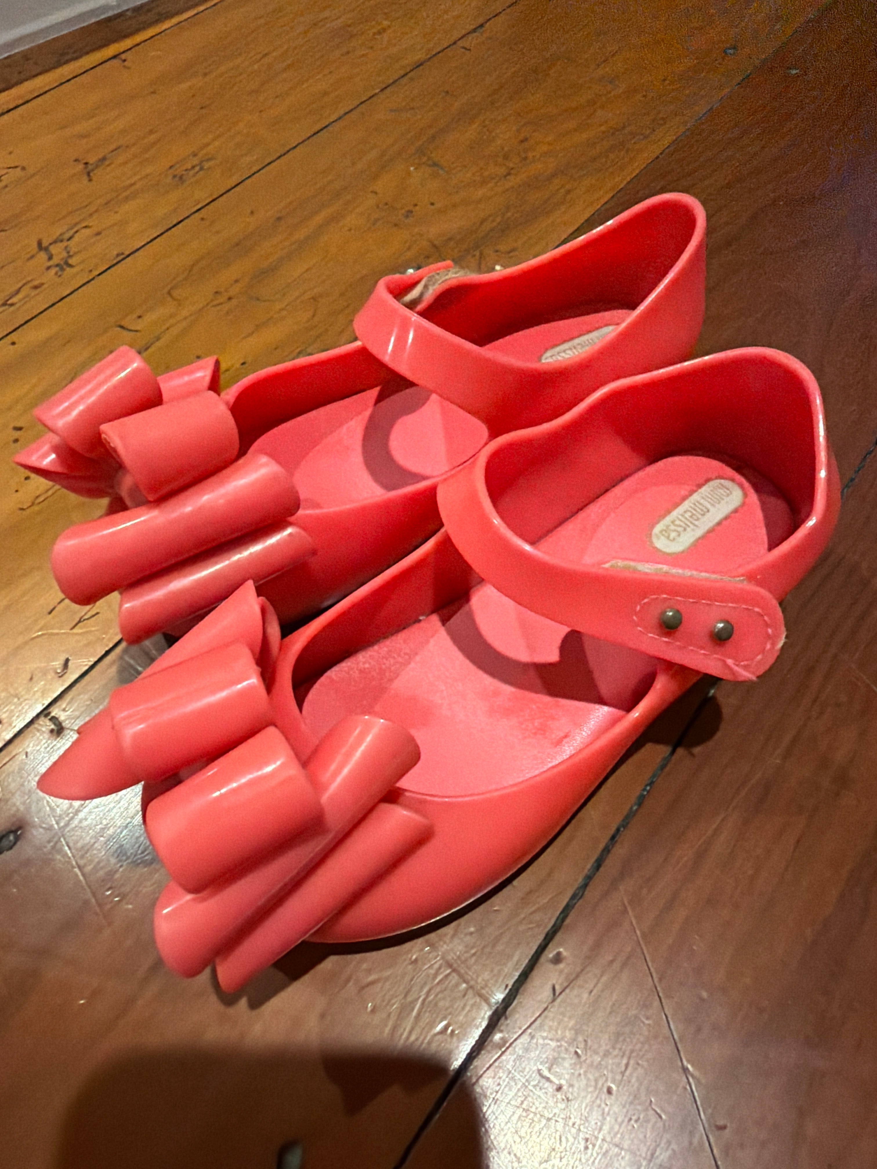 Mini Melissa Kids’ Coral Bow Mary Jane Shoes – EU 28/29, US 11