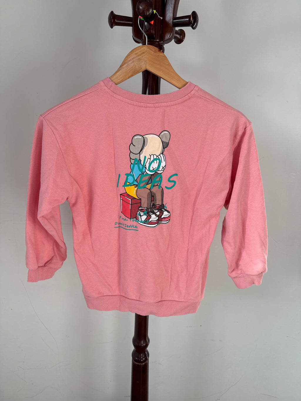 Home Baby Kids Pink Graphic Crewneck Sweatshirt