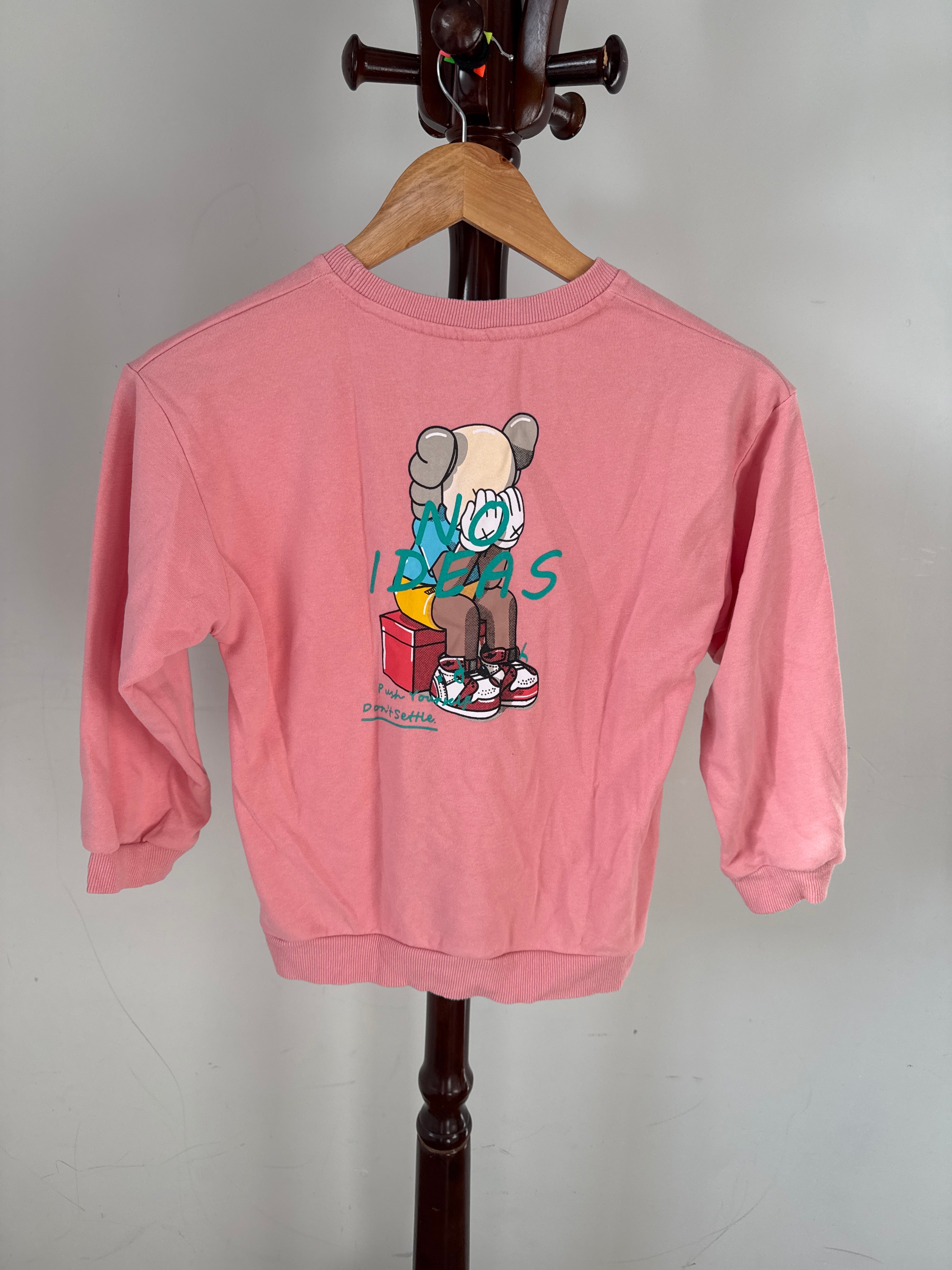 Home Baby Kids Pink Graphic Crewneck Sweatshirt