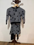 Coco Rabbit Black and White Patterned Knit Outfit Set