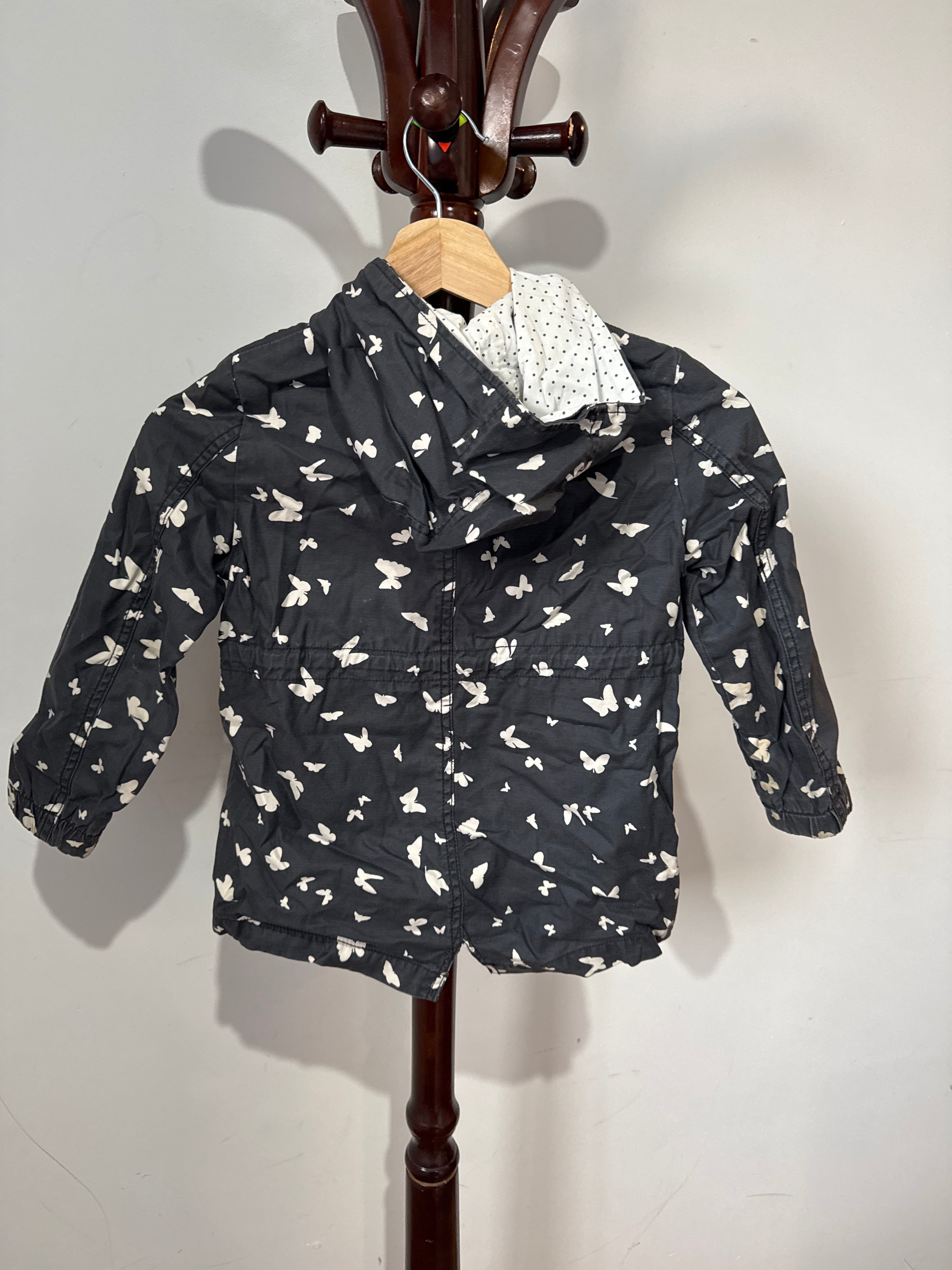 Country Road Kids Butterfly Print Hooded Windbreaker Jacket
