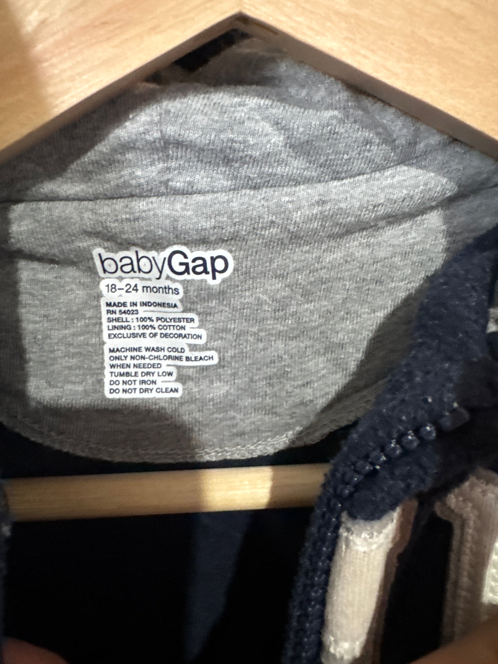 .babyGap Gray Zip-Up Fleece Hoodie Jacket