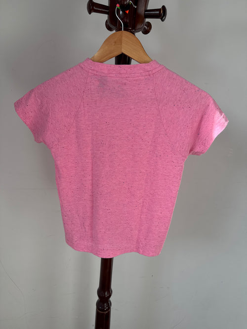 Adidas Girls Pink Logo Graphic T-Shirt