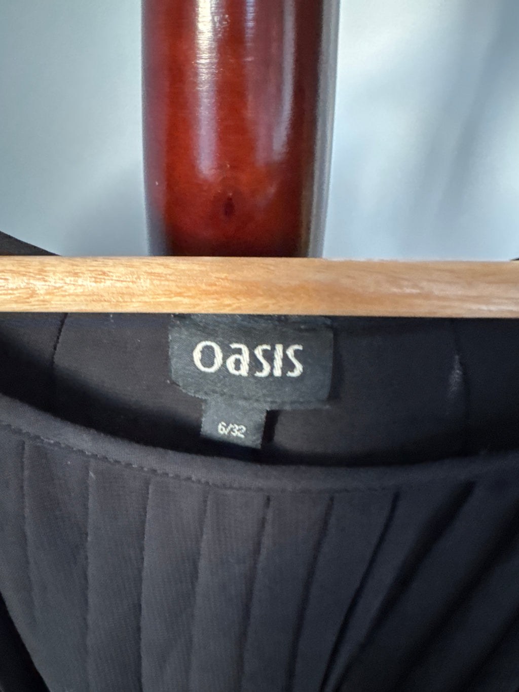 Oasis Black Sleeveless Ruffled Tiered Dress Size 6/32