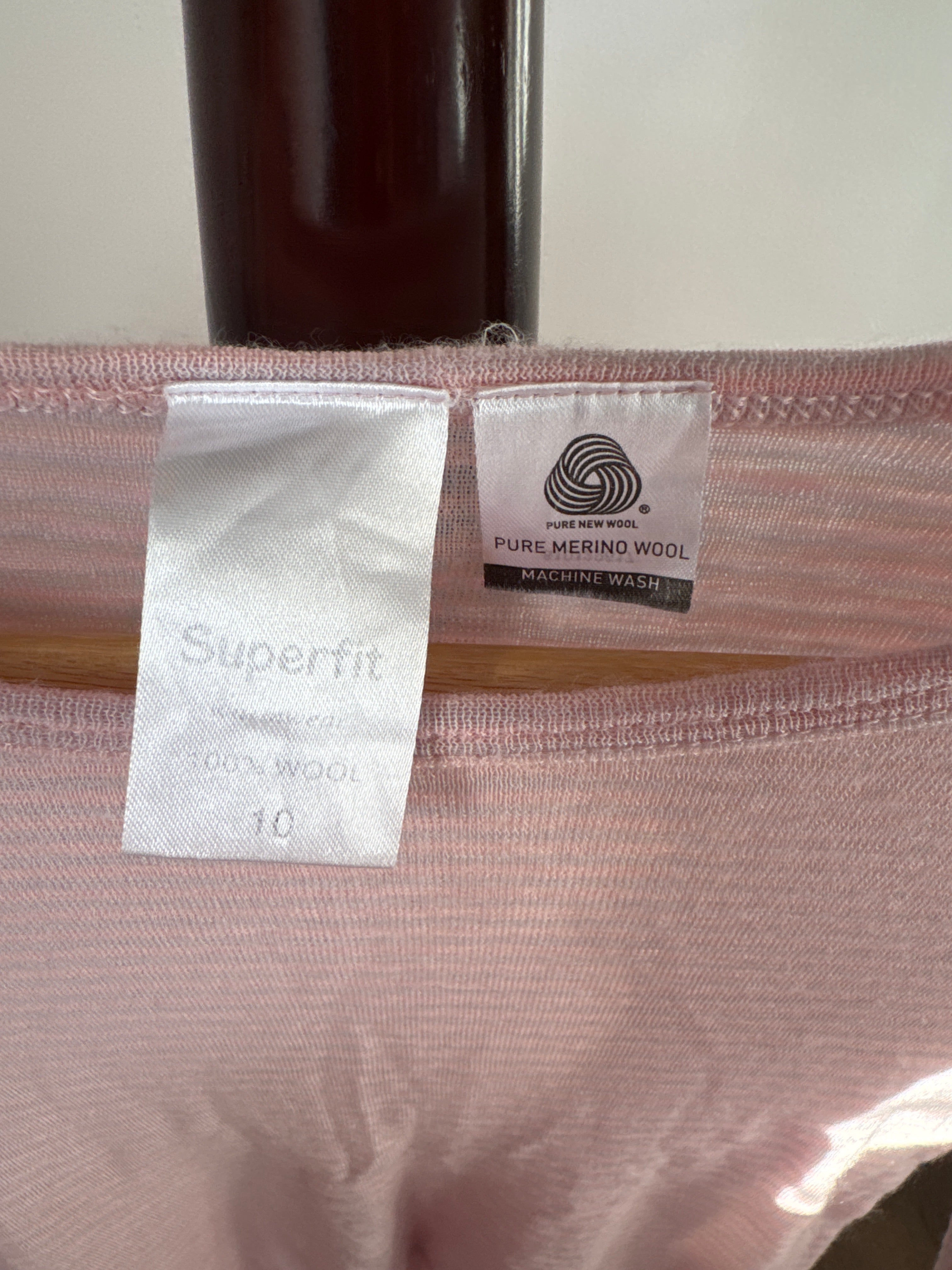 Superfit Kids Size 10 Pink 100% Pure Merino Wool Knit Sweater