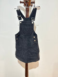 Black denim overalls