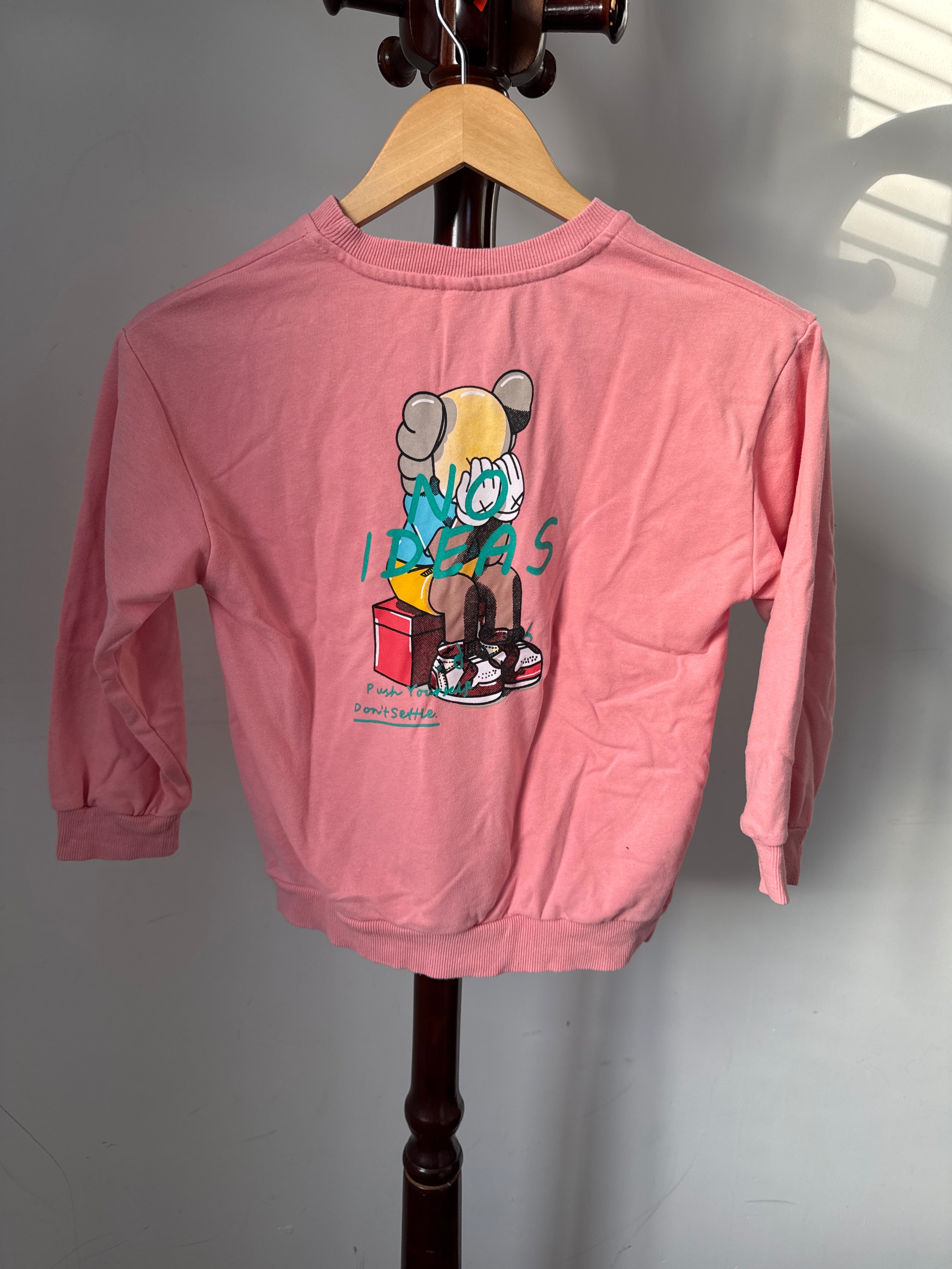 Honey Kids Size 120 (6-7Y) Bright Pink Long Sleeve Top