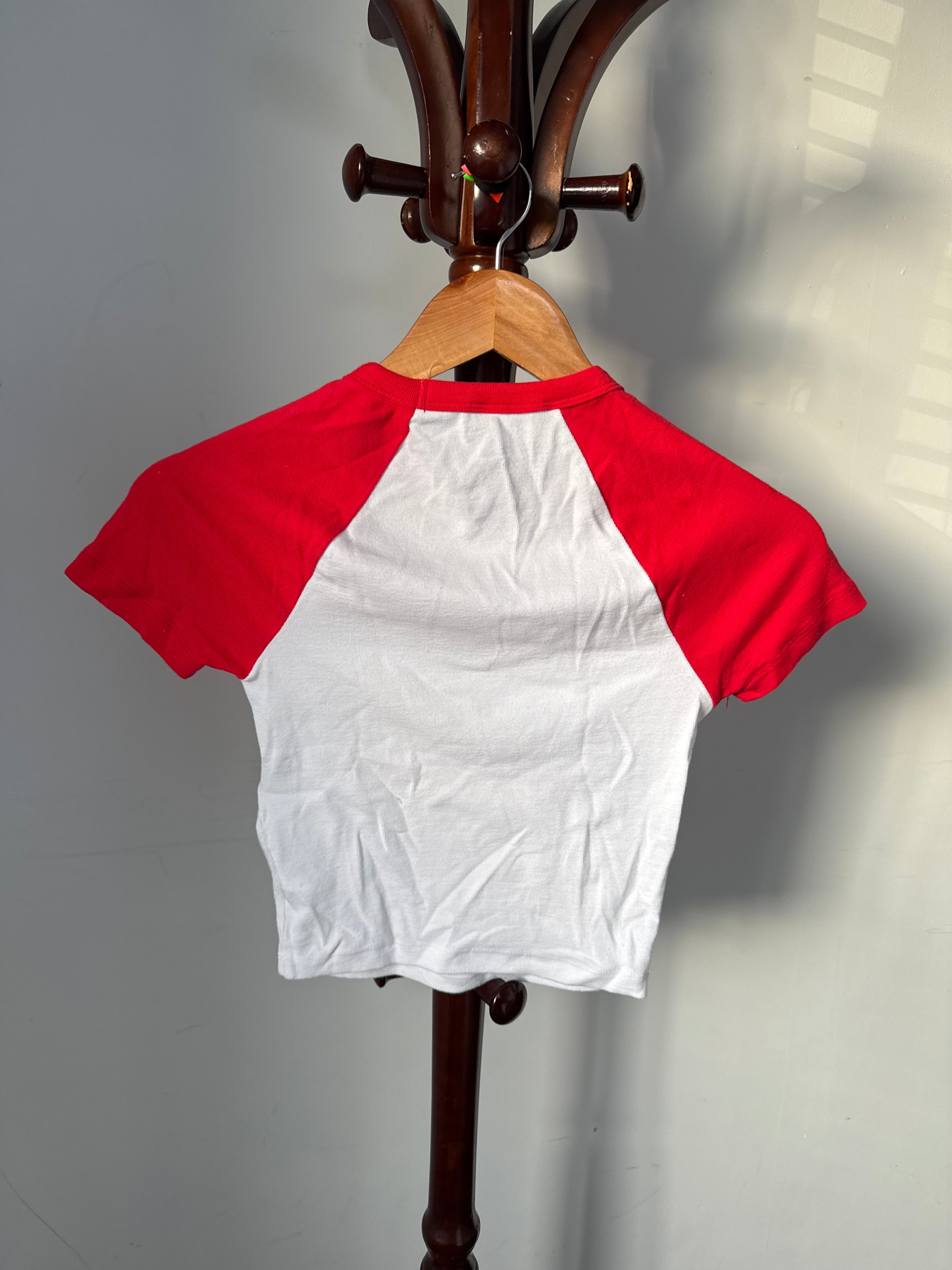 Hello Kitty Sanrio Size XXS White & Red Raglan T-Shirt