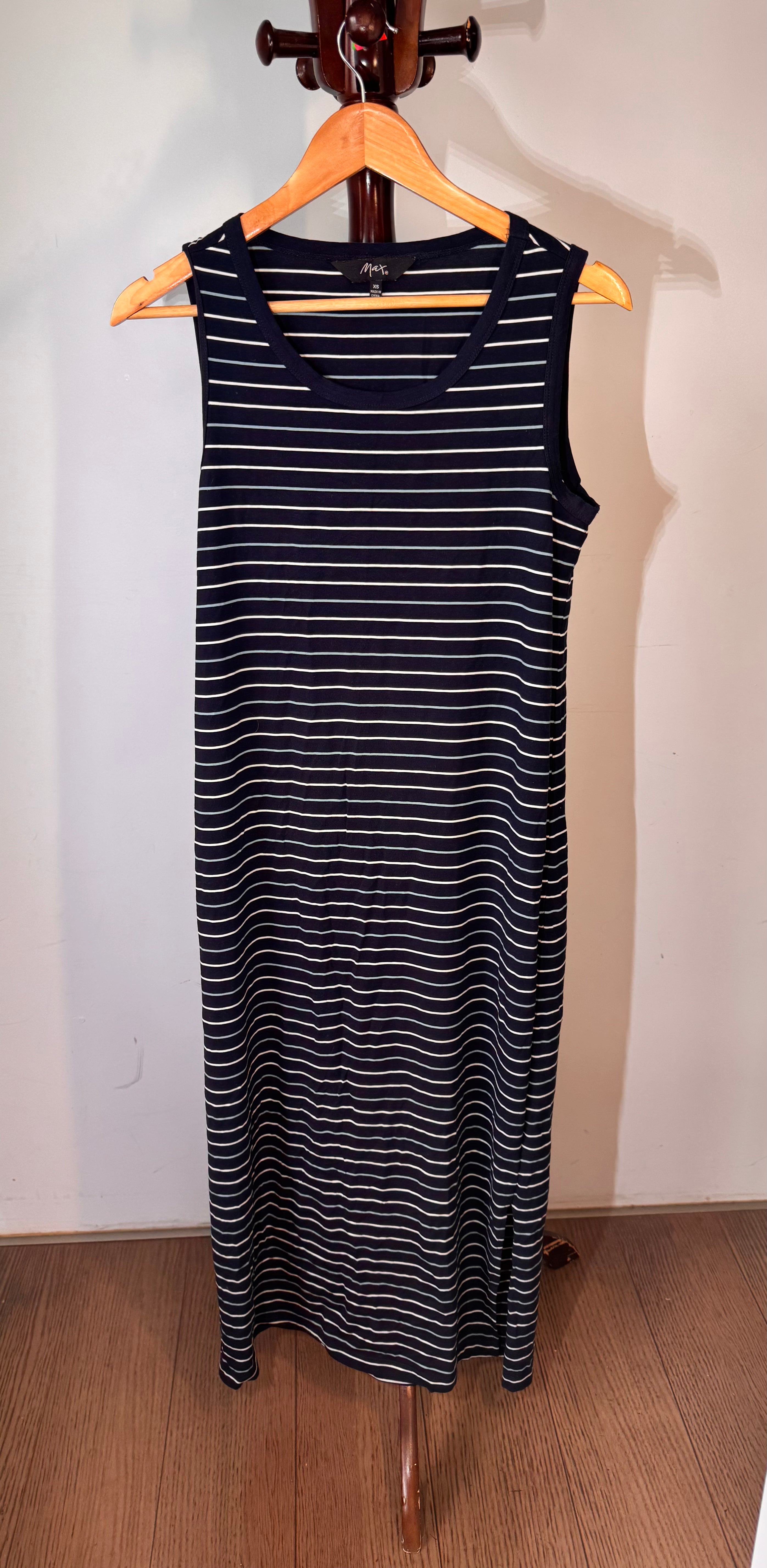 Mac navy striped dress