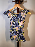 Seed overalls, navy blue with flowers￼