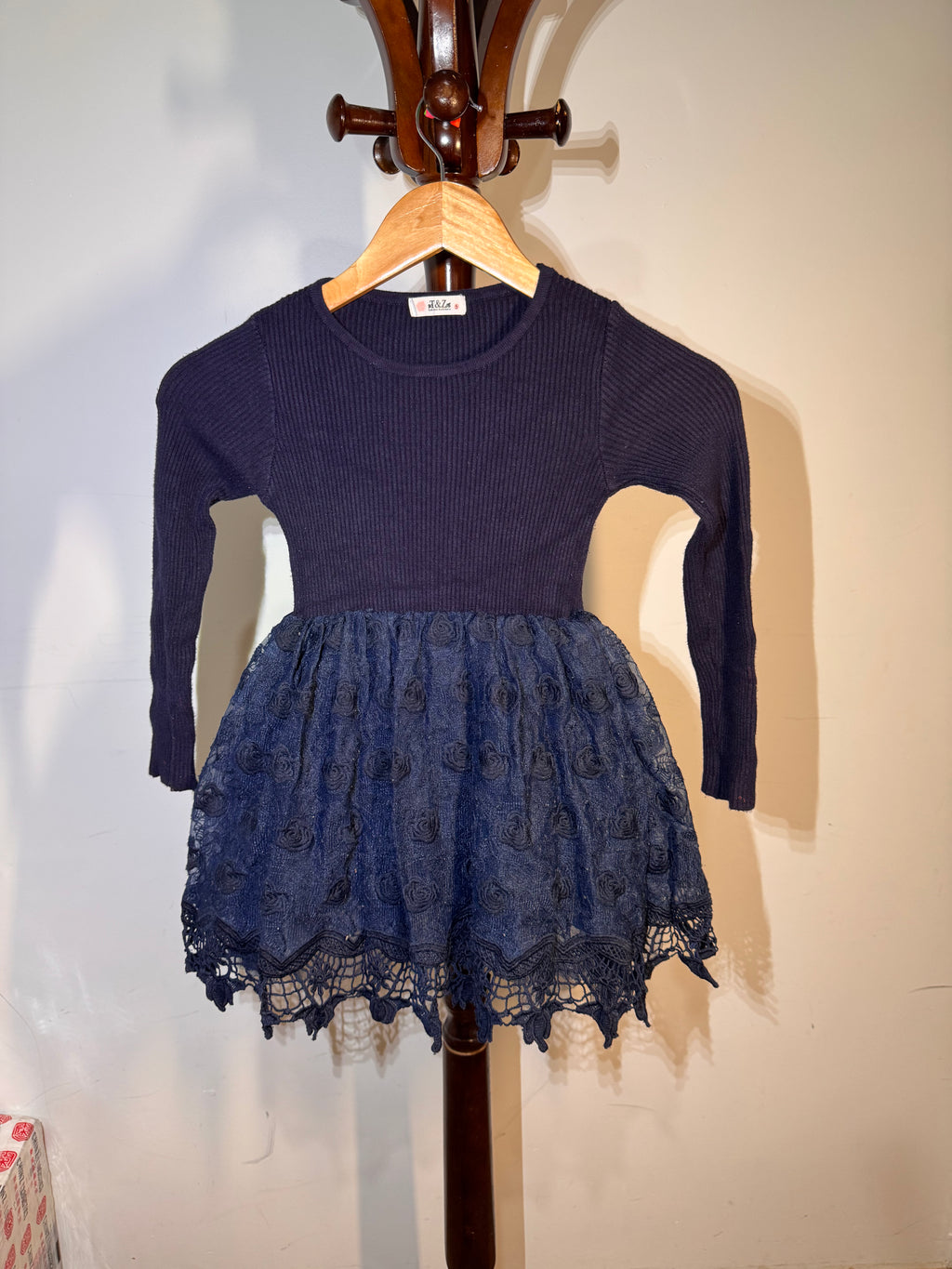 T&Z navy dress (floral skirt)