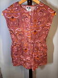 Cotton on maroon with floral