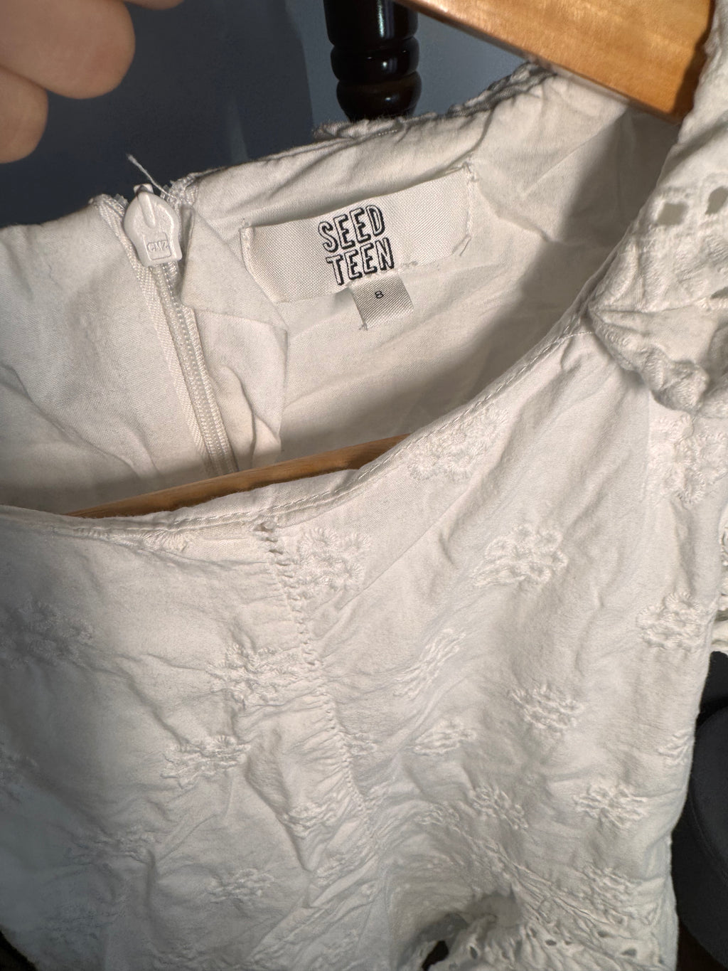Seed teen white floral dress