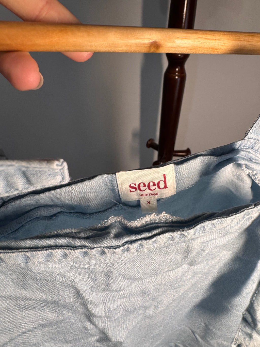 Seed Blue overalls with pom-poms