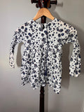 Hua Tian Cai white + navy flower dress
