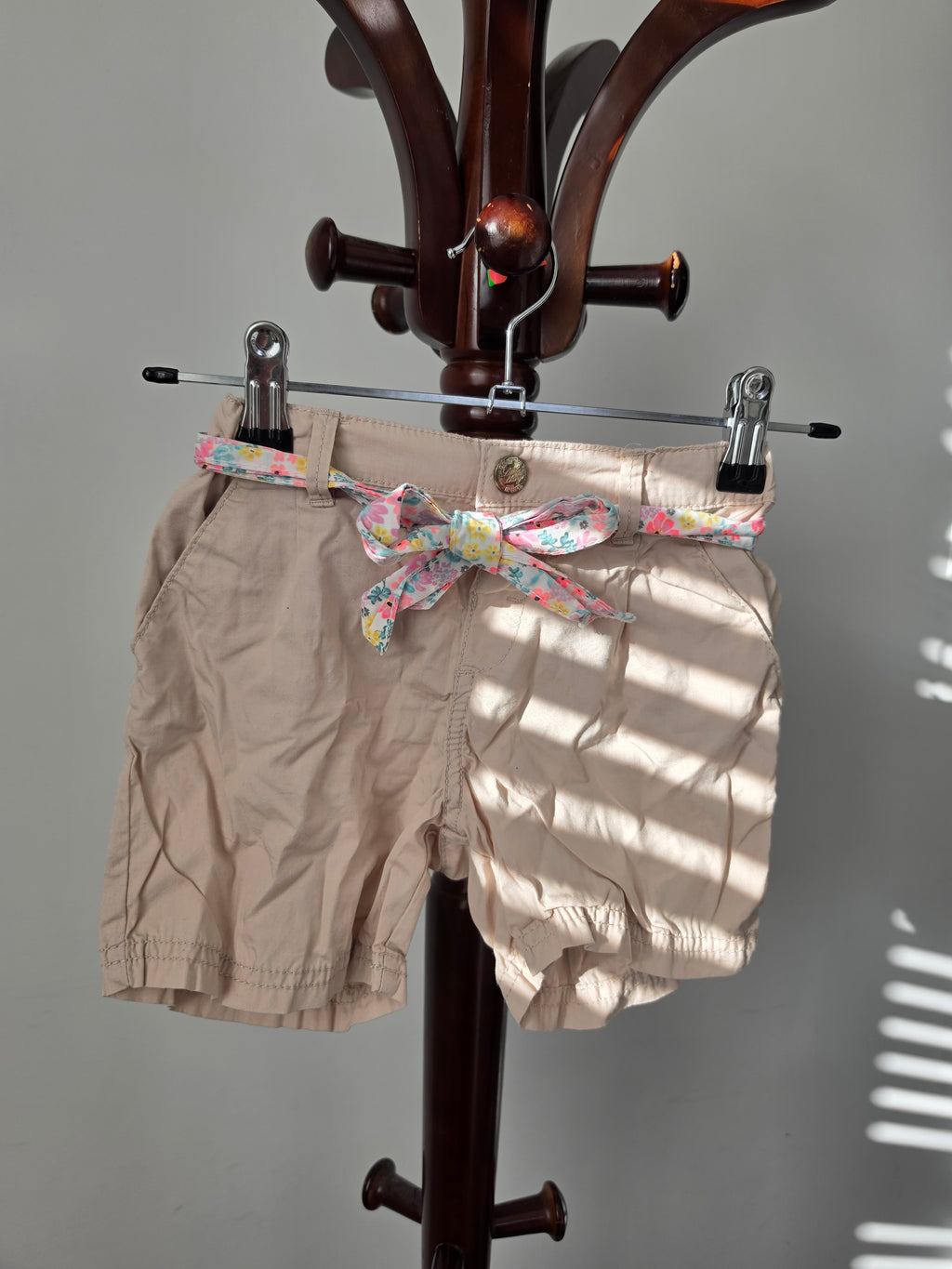 H&M Girls Floral Belt Shorts