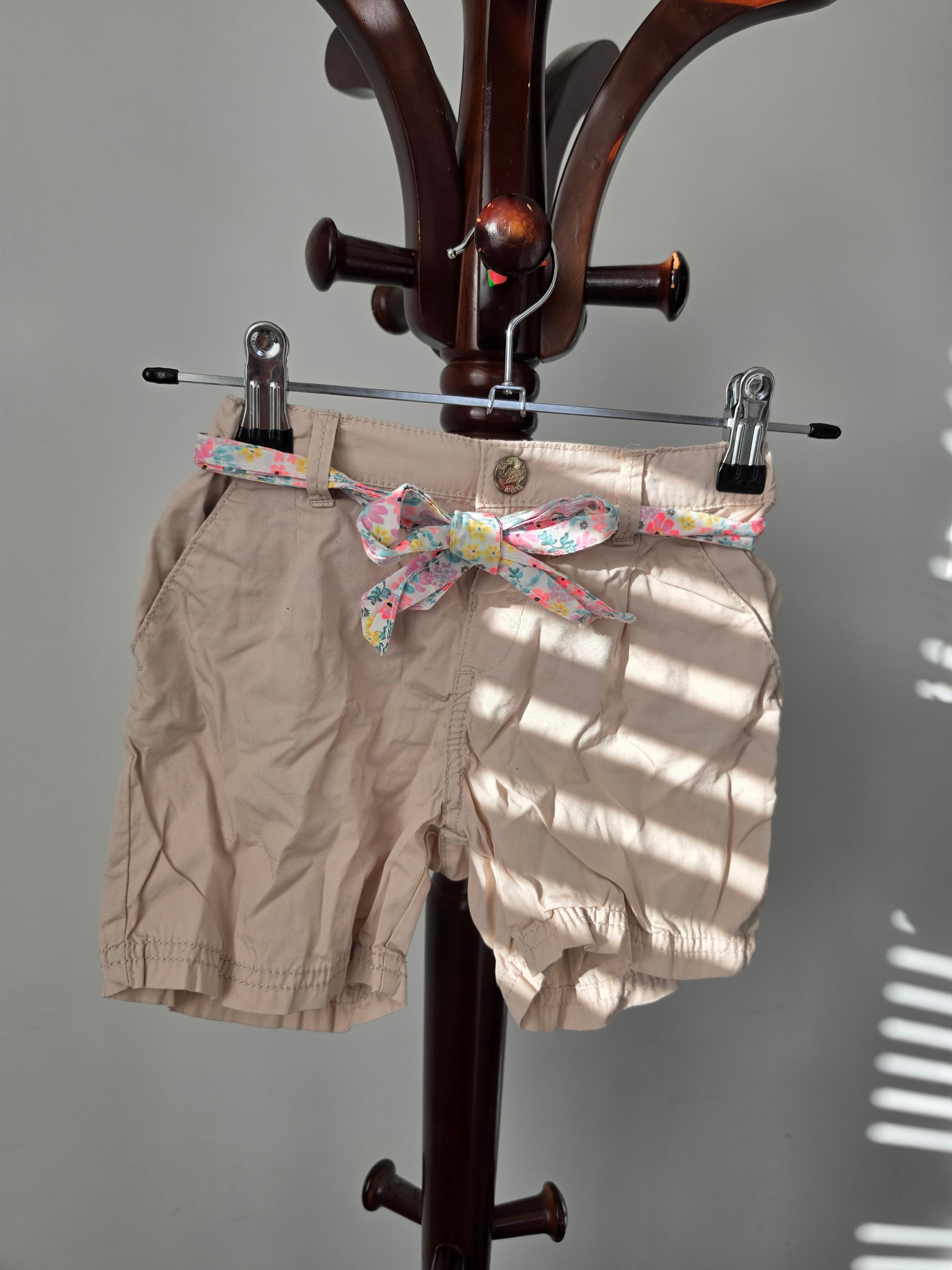 H&M Girls Floral Belt Shorts