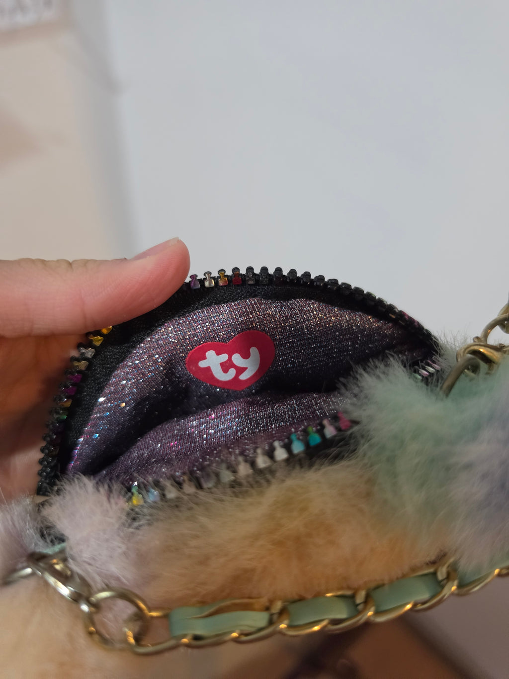 TY teal bag B1