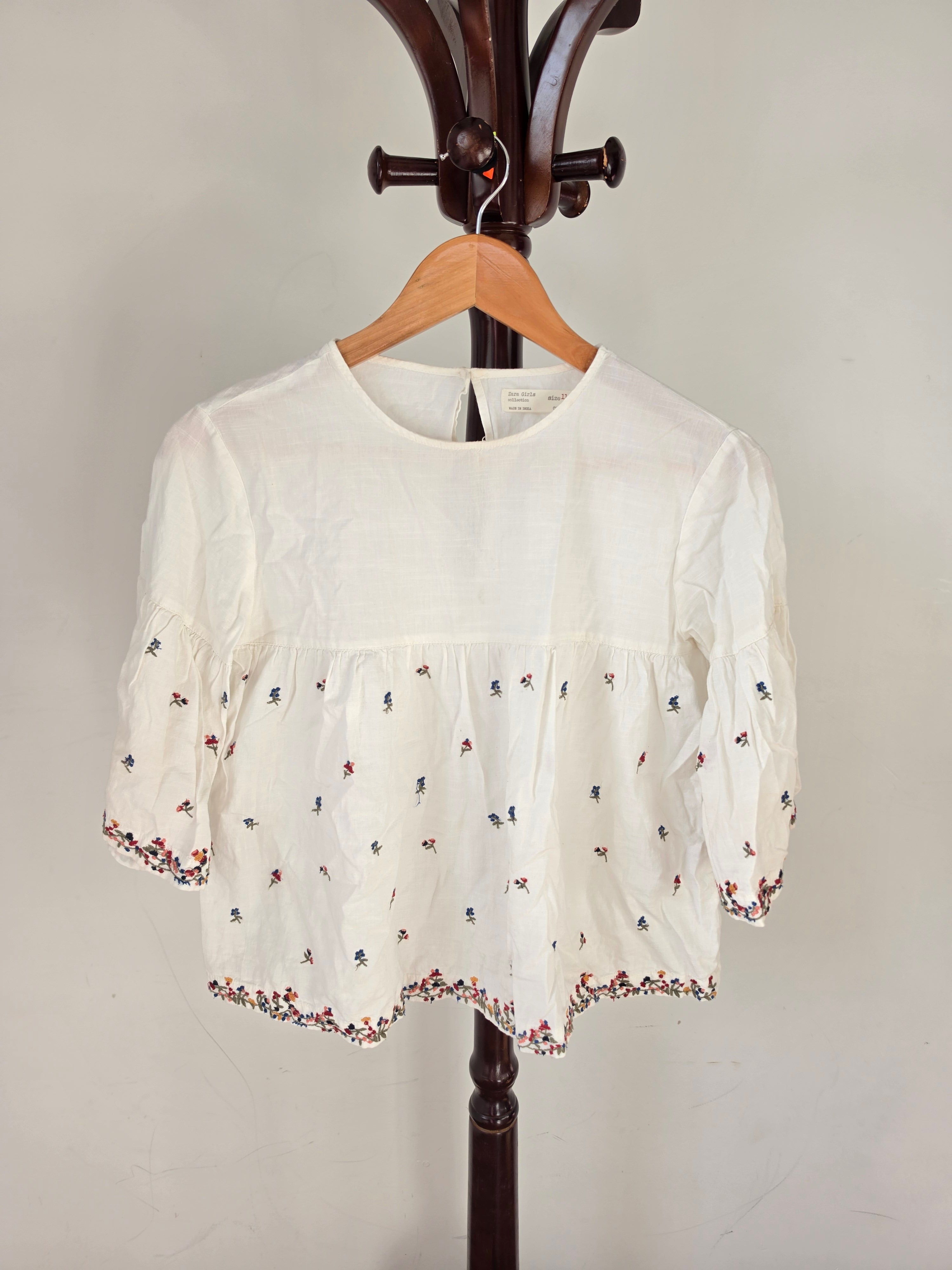 Zara Girls Floral Crop Top