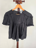 Country Road Kids Black Pom-Pom Lace Top