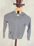 North South Merino Kids Size 7 Pure Wool Zip Hooded Jacket