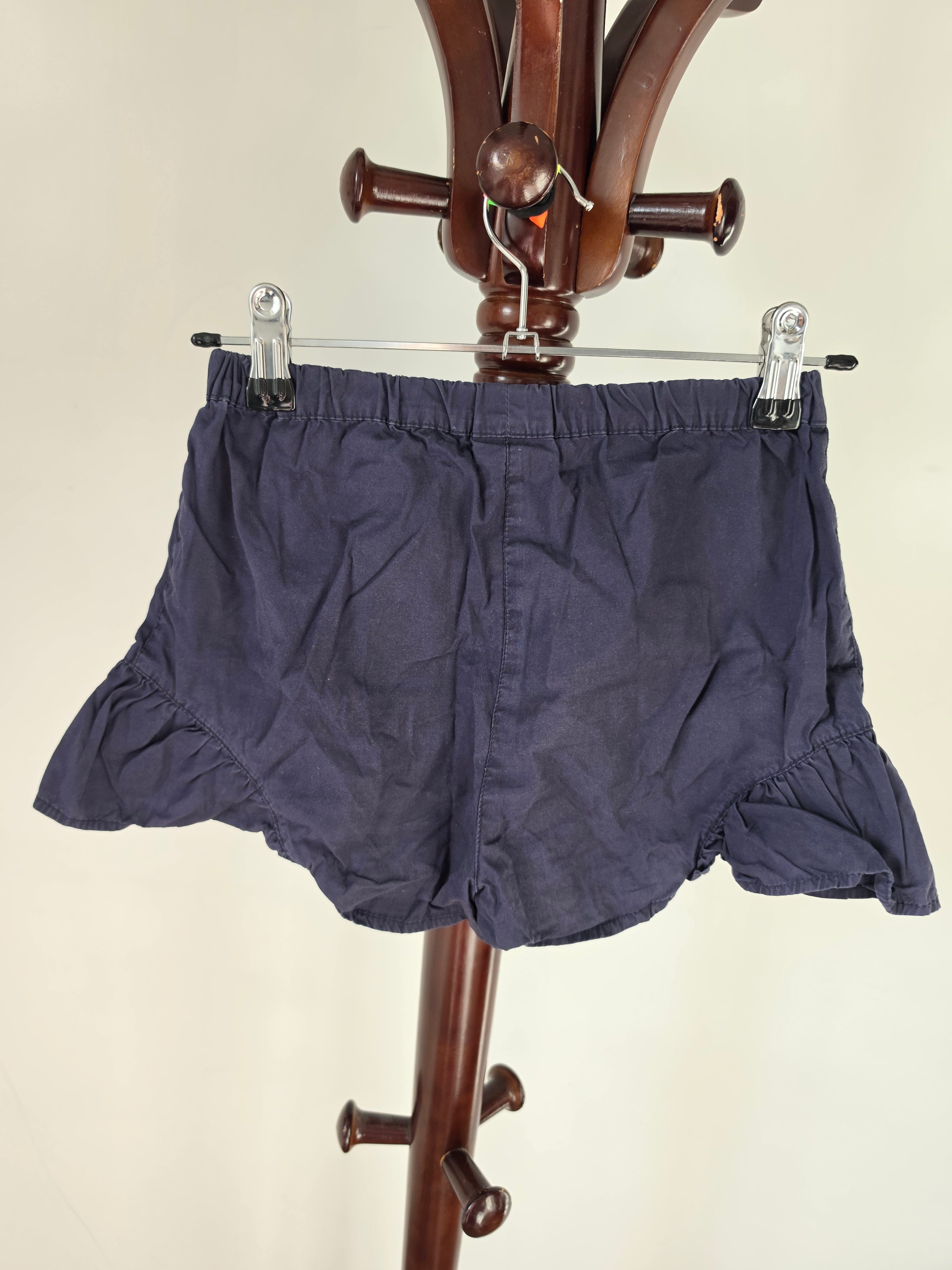 Seed Heritage Girls Navy Blue Paperbag Waist Shorts