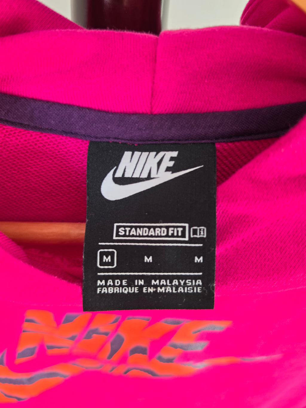 Nike Girls Pink Floral Logo Cropped Hoodie