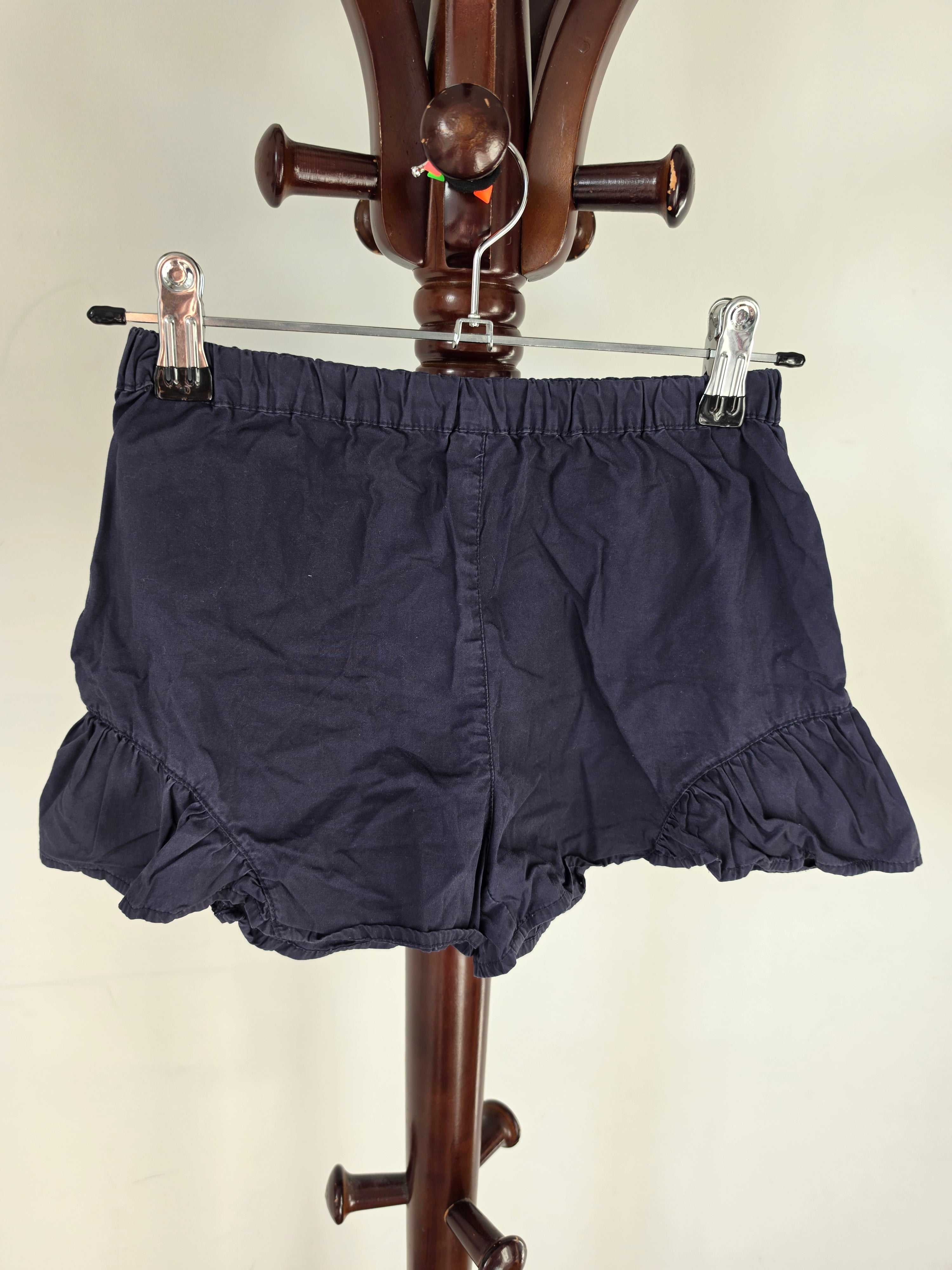 Seed Heritage Girls Navy Blue Paperbag Waist Shorts