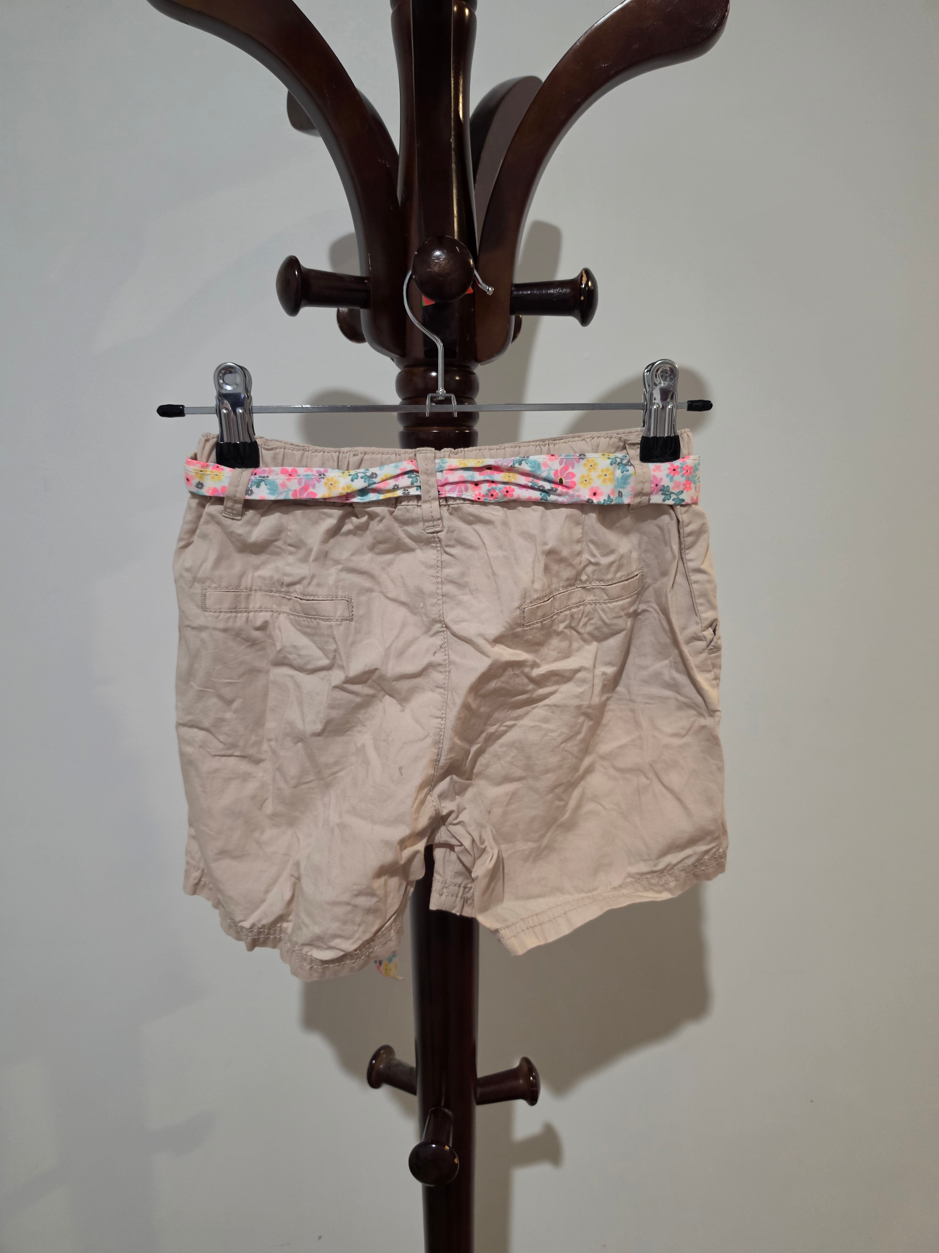 H&M Cotton Shorts with Floral Belt