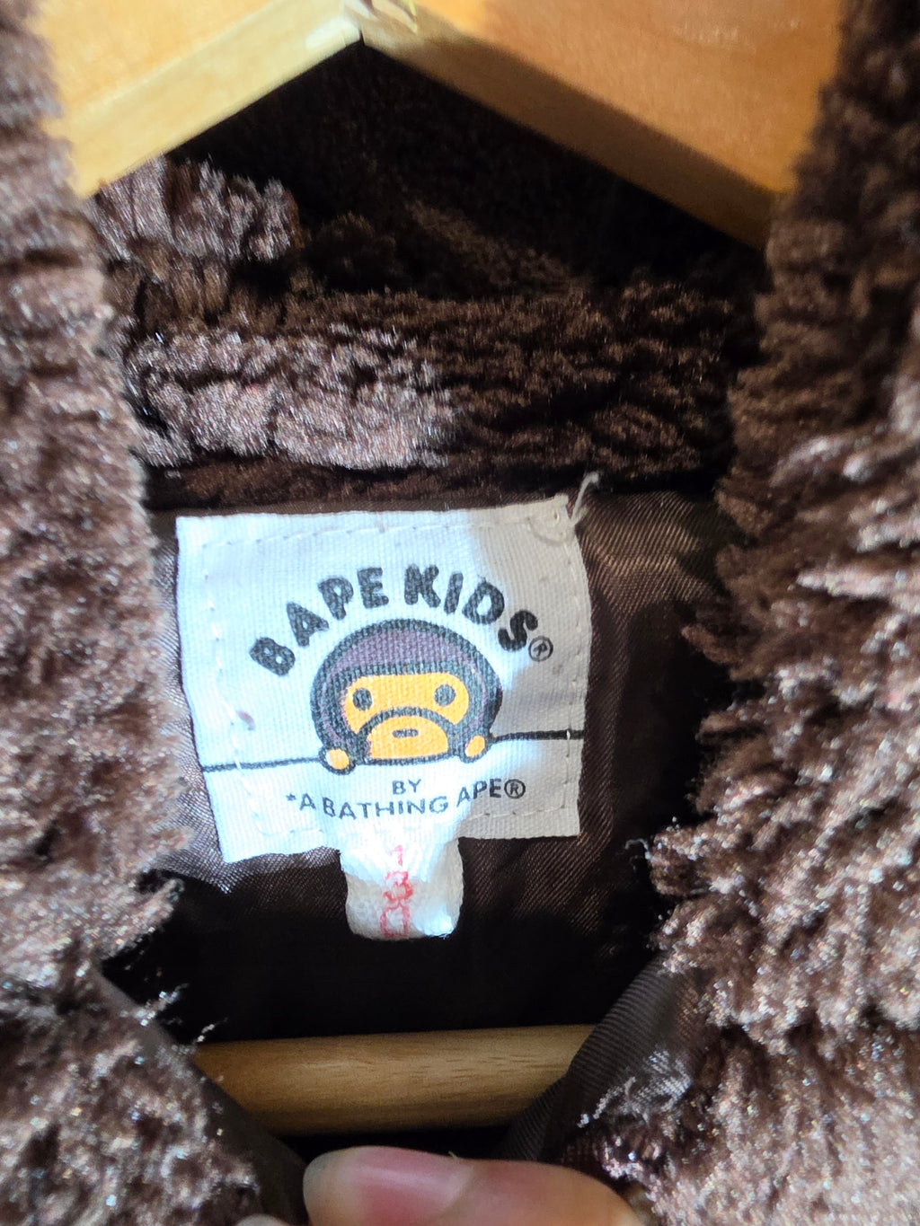 BAPE KIDS Sherpa zip jacket