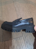 Black Chunky Platform Loafers – Size 6