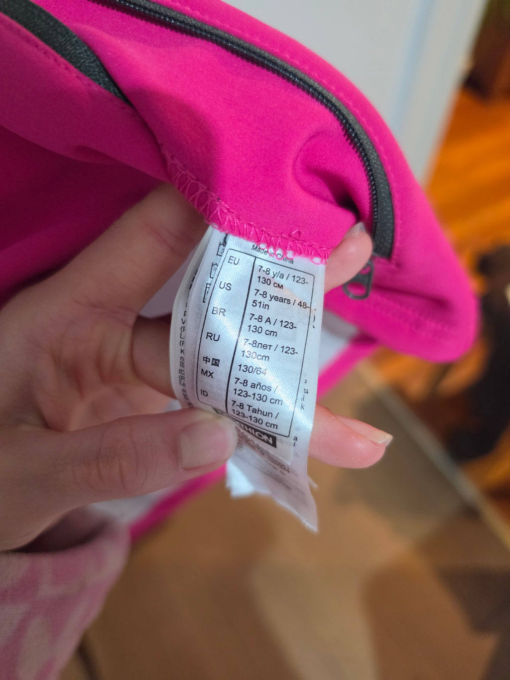Quechua Kids’ Bright Pink Softshell Hooded Jacket 7-8years